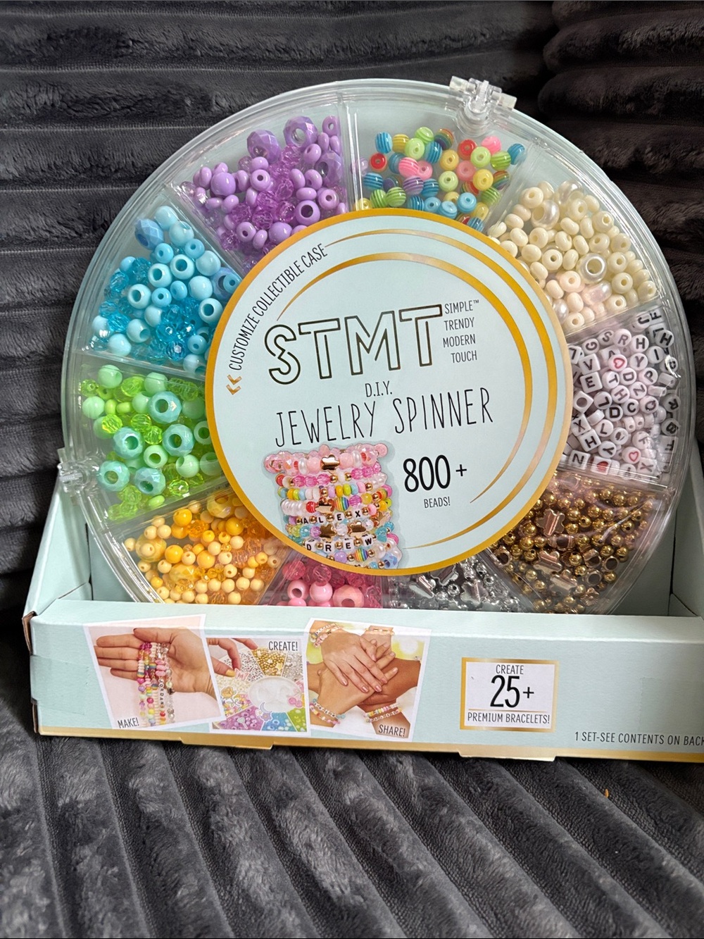 Simple D.I.Y. Jewelry Spinner Bead Kit – Pastel Multicolor